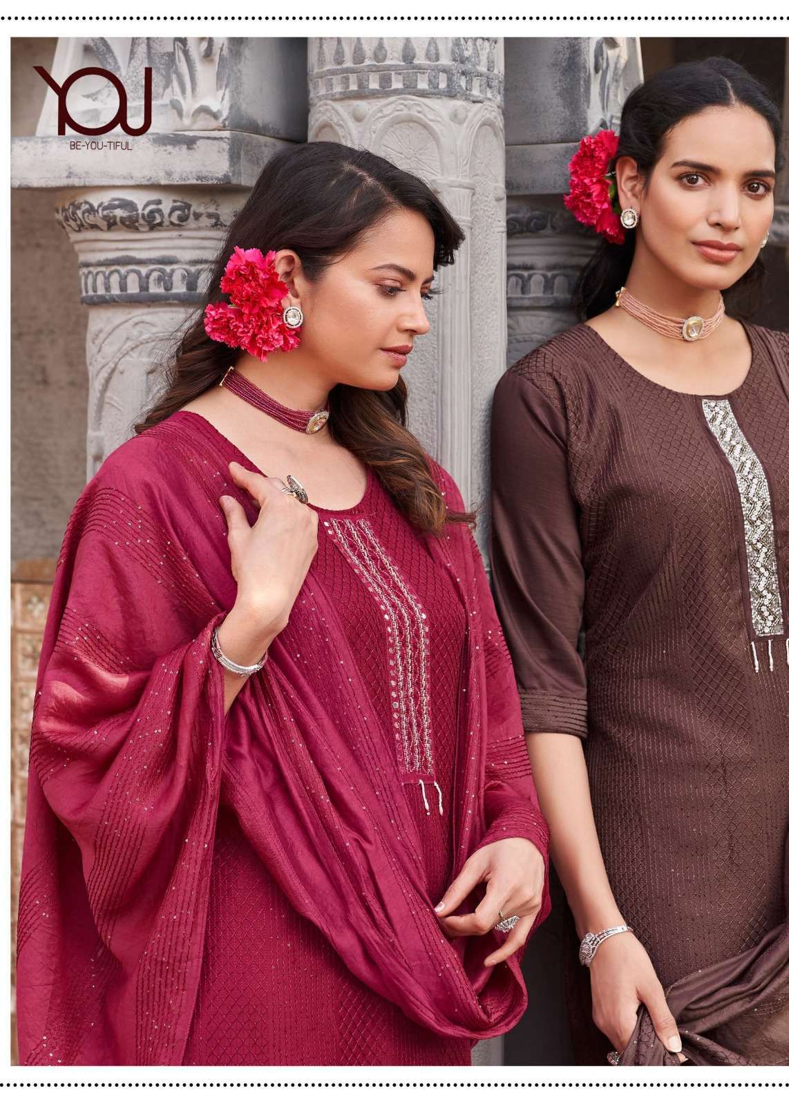 MURPHY SERIES 701 TO 704 BY WANNA DESIGNER WITH WORK CHINON SILK KURTI WITH PANT AND DUPATTA ARE AVAILABLE AT WHOLESALE PRICE